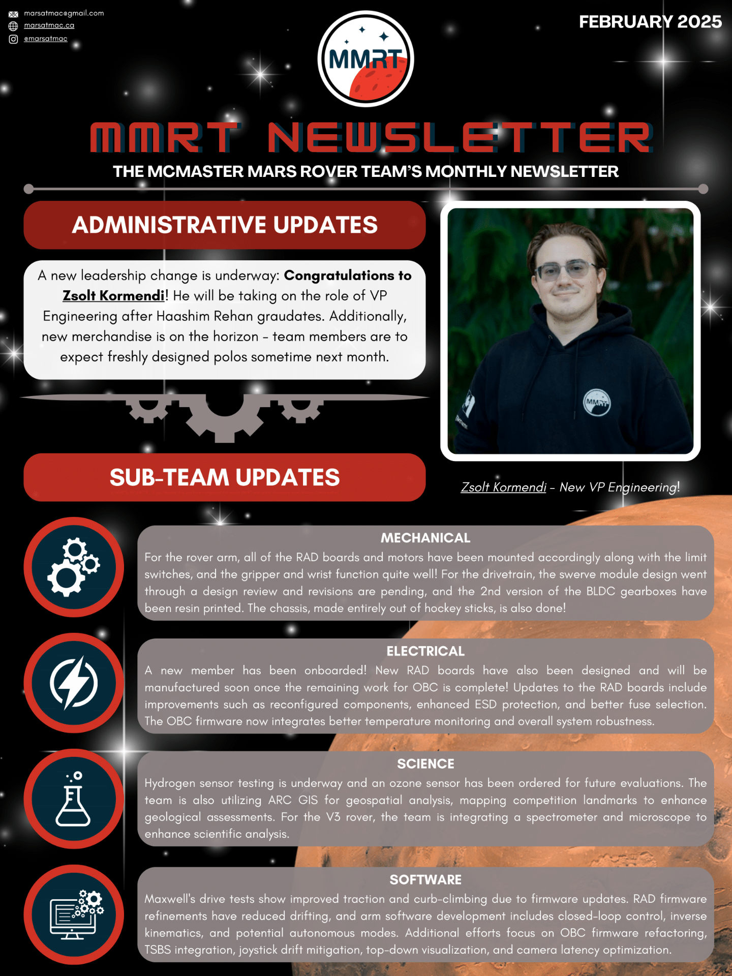 McMaster Mars Rover Team | Innovation in Space Robotics | MMRT